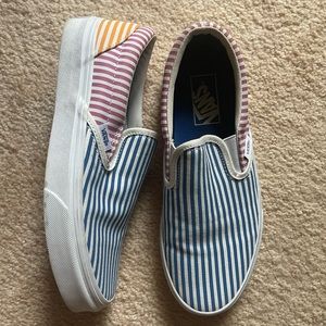 Like new, VANS multi color striped. Mens 6, Womens 7.5